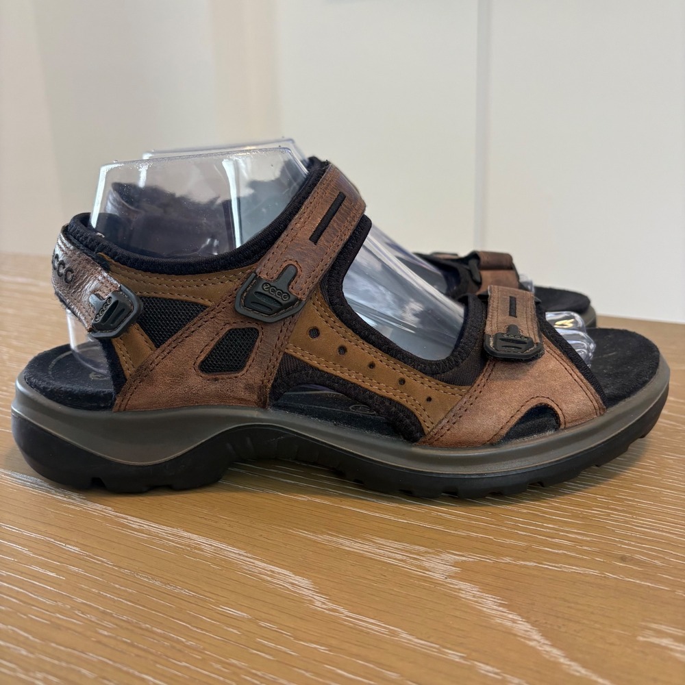 ECCO‎ Yucatan Womens Offroad Sandals Brown Nubuck Leather Hiking Size US 9.5 40